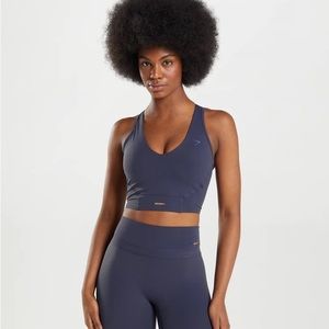 Gymshark x Whitney Crop Tank - Indigo Navy - XXL